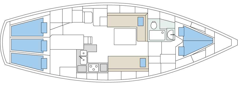 CCS-Schiffe Sailing Swiss III Hallberg-Rassy 39