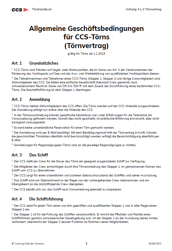 AGB CCS-Törns